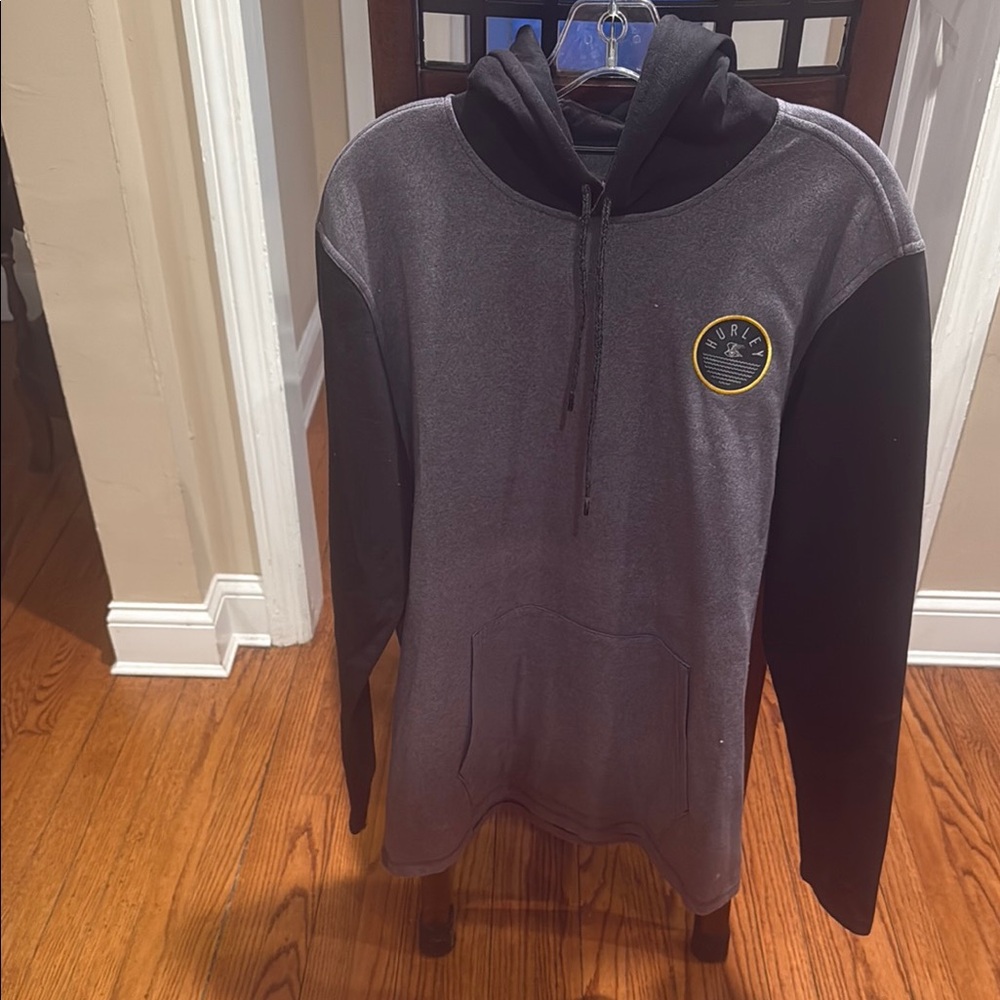 Hurley Gray and Black Hoodie